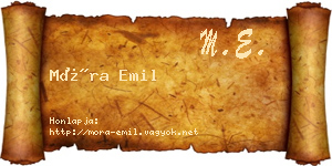 Móra Emil névjegykártya