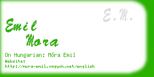 emil mora business card